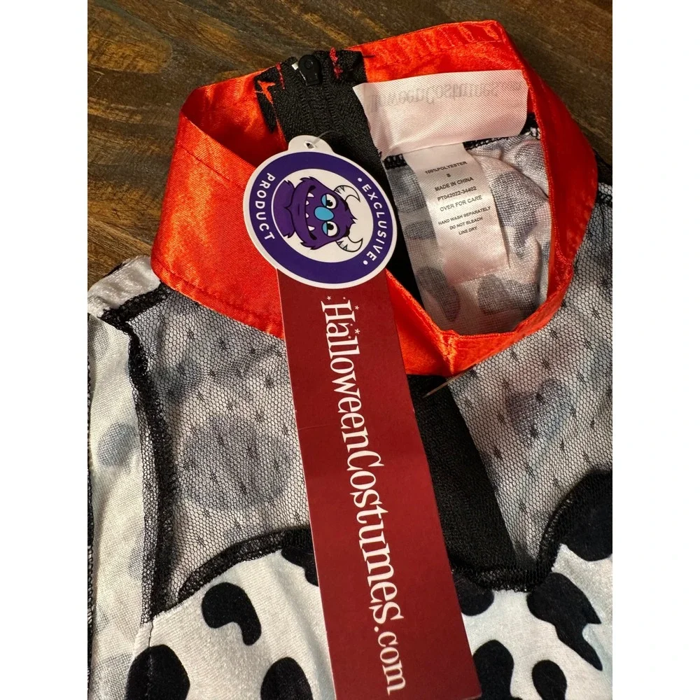 Dalmatian Costume Set by Fun Costumes Dress Pants Tail Wig Halloween‎ Kids Small
